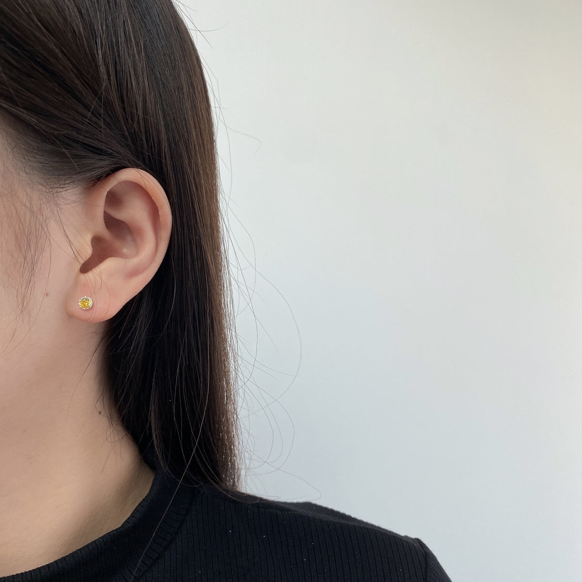 [baslovejewels]Sparkling Colorful Round Shape Earrings