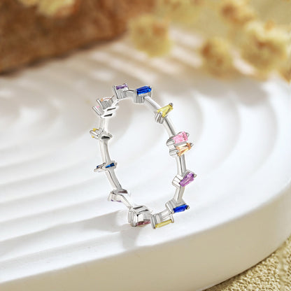 [baslovejewels]Unique Trapezoid Cut Daily Ring