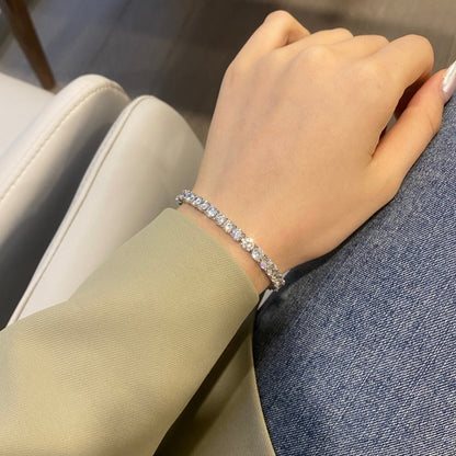 [baslovejewels]Ornate Sparkling Round Cut Wedding Bracelet