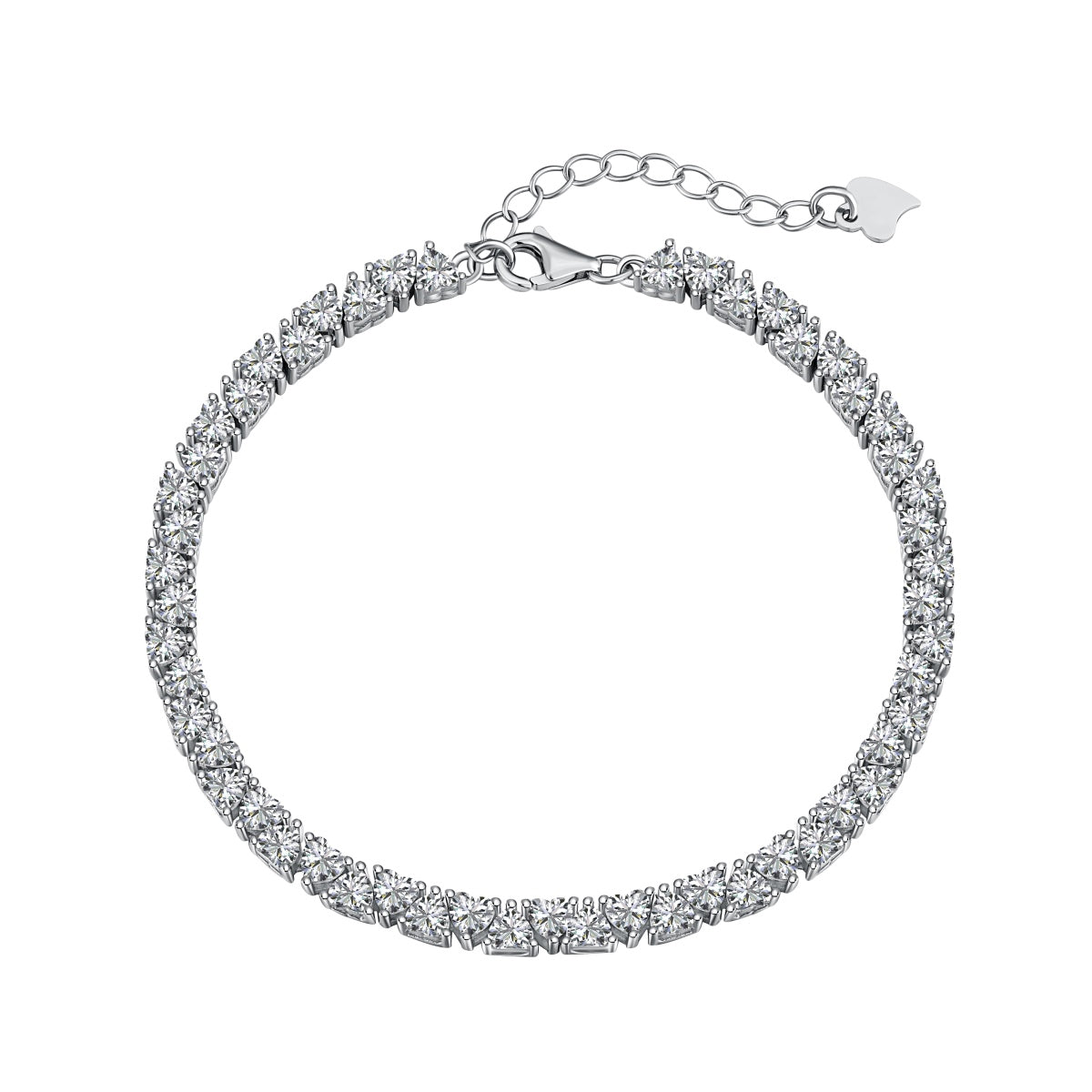 [baslovejewels]Dazzling Romantic Heart Shape Lover Bracelet