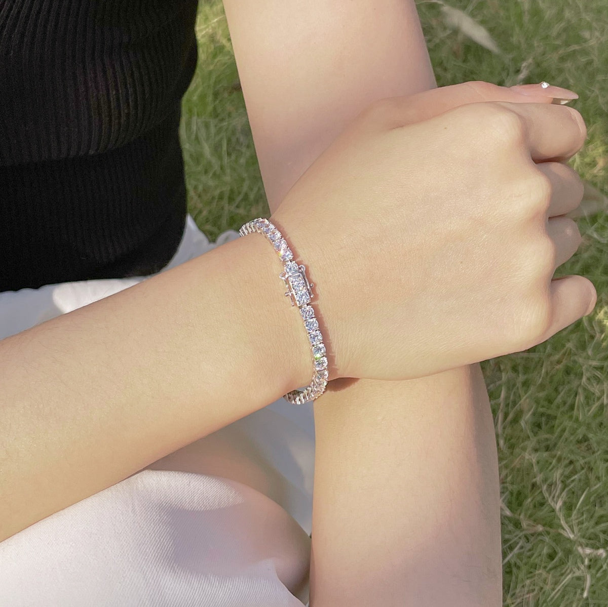 [baslovejewels]Radiant Colorful Round Cut Party Bracelet