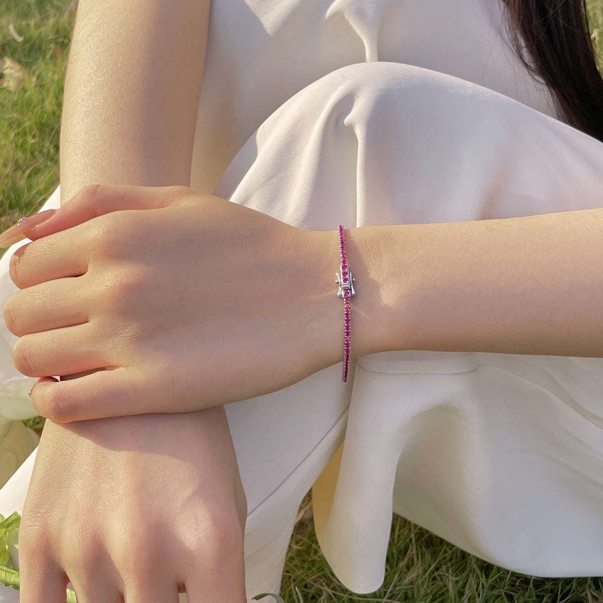[baslovejewels]Radiant Colorful Round Cut Party Bracelet
