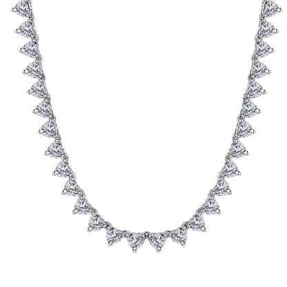 [baslovejewels]Ornate Heart Cut Tennis Necklace