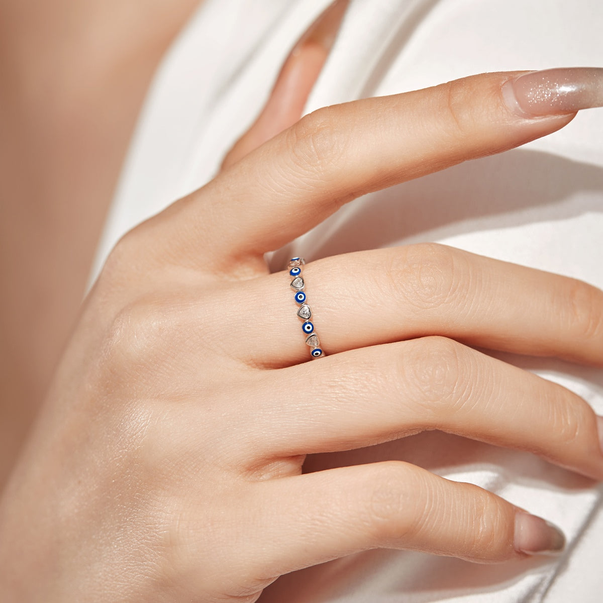 [baslovejewels]Radiant Colorful Round Shape Daily Ring