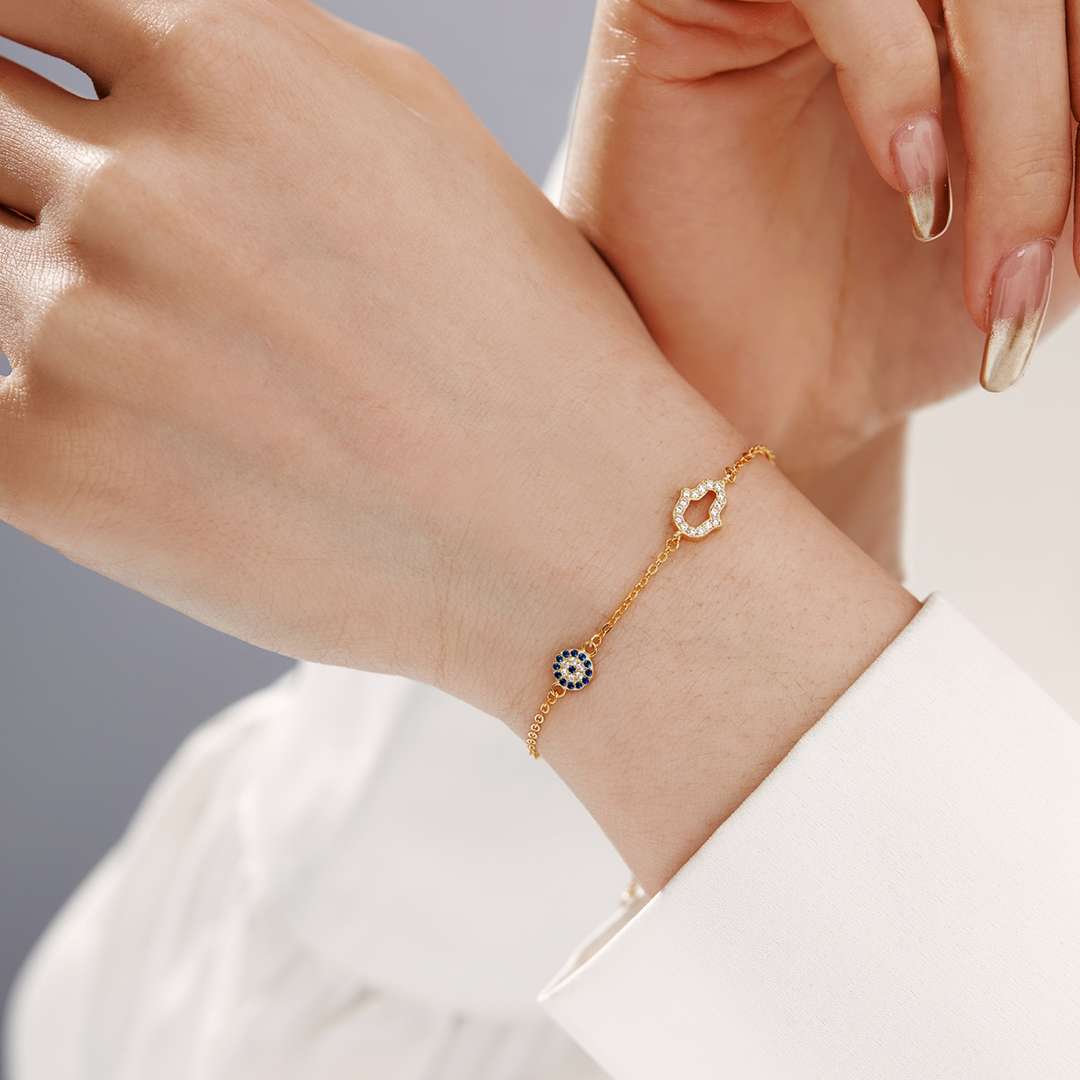 [baslovejewels]Gost Shape & Round Shape Necklace