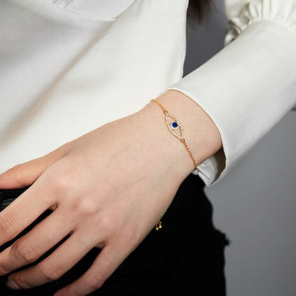 [baslovejewels]Devil's Eye Hollow Design Bracelet