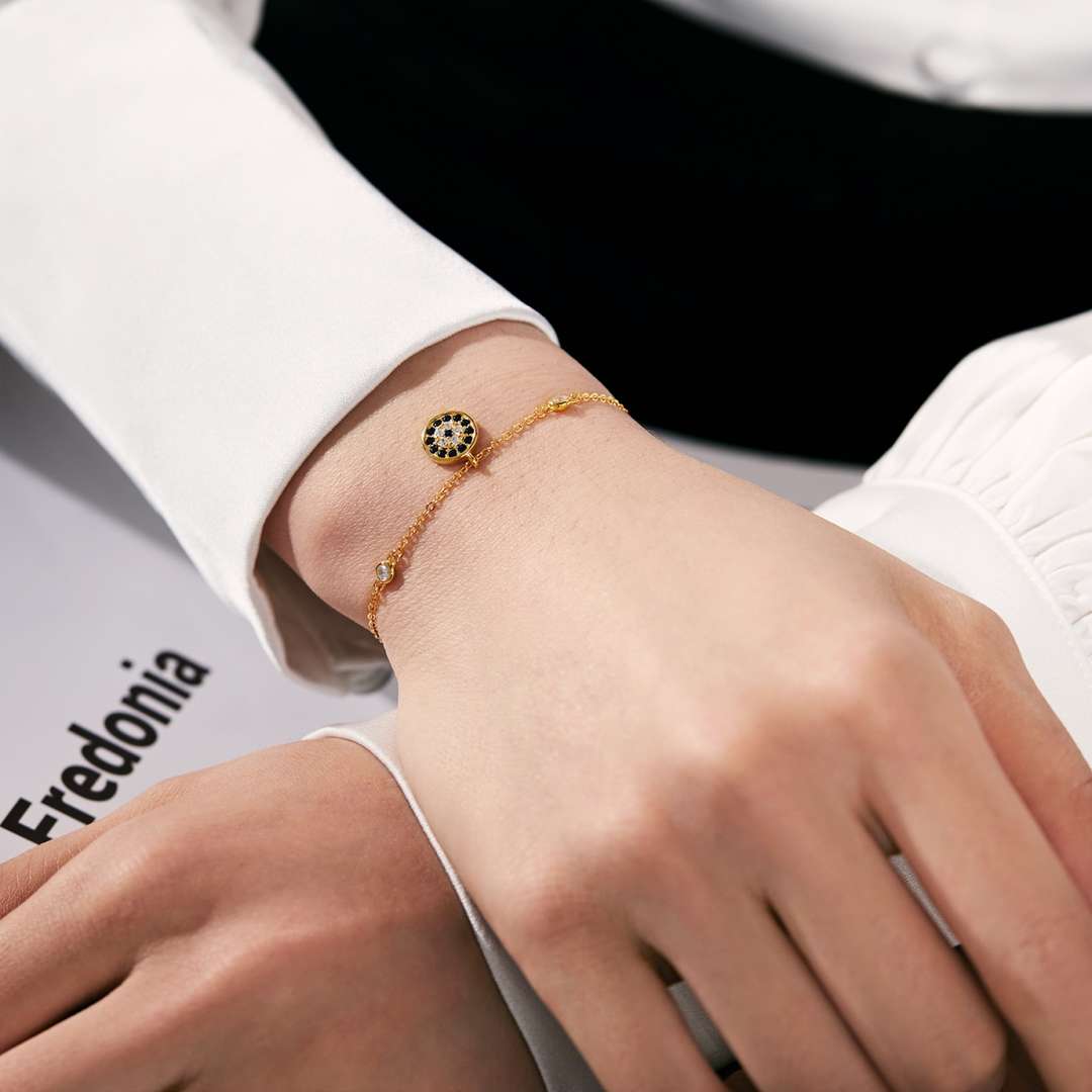 [baslovejewels]Devil's Eye Round Shape Bracelet