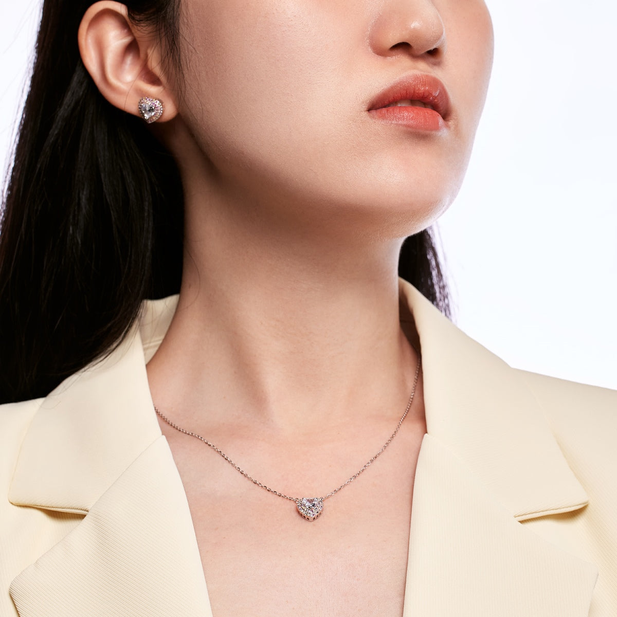 [baslovejewels]Dazzling Heart Shape Lover Earrings