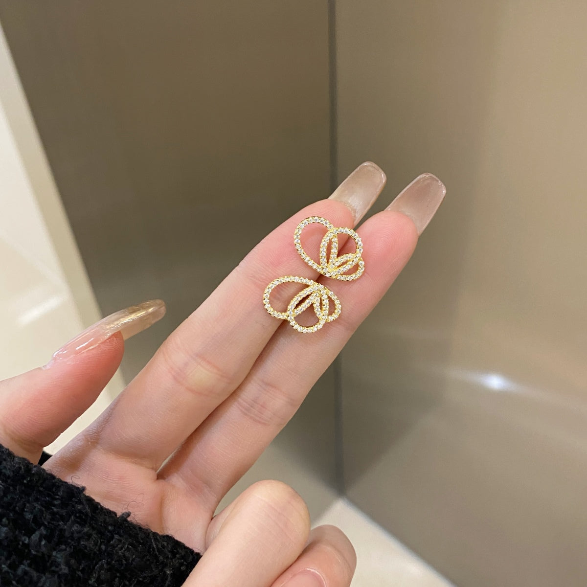 [baslovejewels]Exquisite Butterfly Shape Earrings