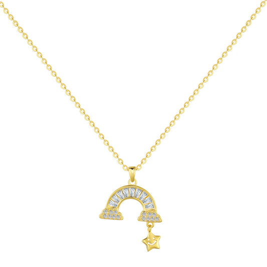 [baslovejewels]Unique Rainbow Star Necklace