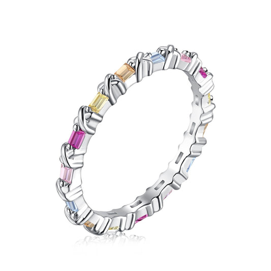 [baslovejewels]Charming Colorful Round Cut Daily Ring