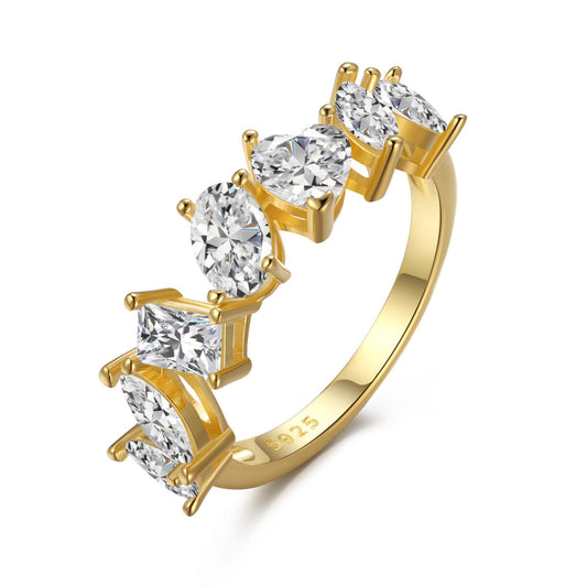 [baslovejewels]Delicate Multi Cut Ring