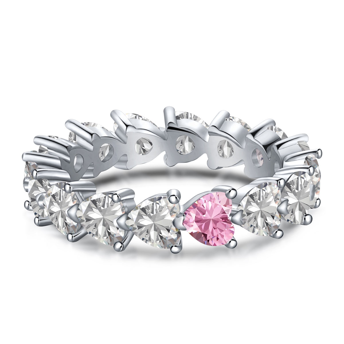 [baslovejewels]0.25 Carat Radiant Romance Heart Cut Lover Ring