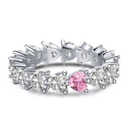[baslovejewels]0.25 Carat Radiant Romance Heart Cut Lover Ring