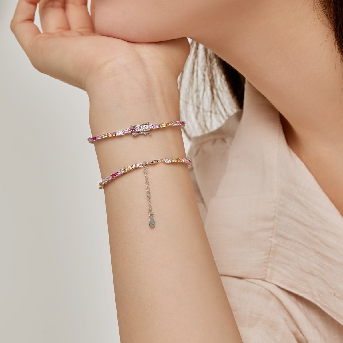[baslovejewels]Delicate Romantic Heart Shape Lover Bracelet