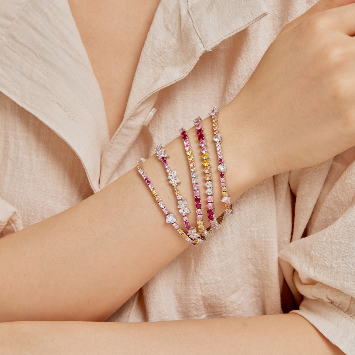 [baslovejewels]Delicate Romantic Heart Shape Lover Bracelet
