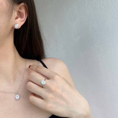 [baslovejewels]Delicate Radiant Oval Cut Daily Earrings