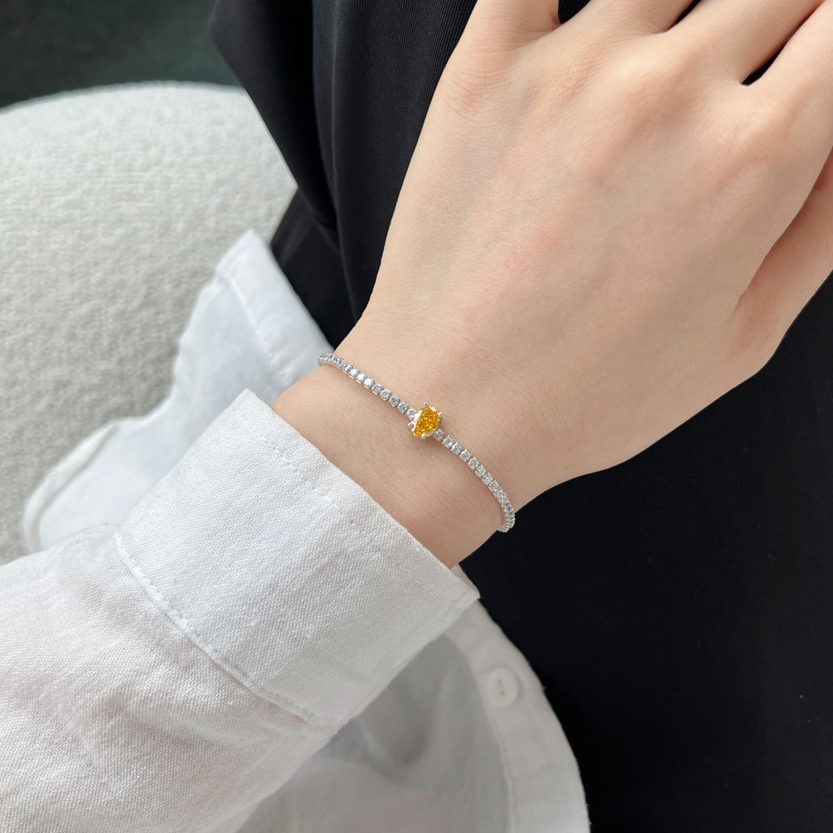 [baslovejewels]0.75 Carat Exquisite Oval Cut Daily Bracelet