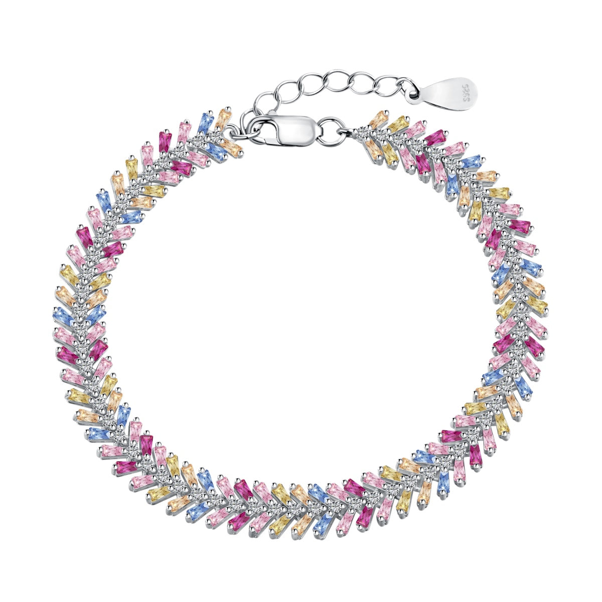[baslovejewels]Dainty Radiant Emerald Cut Daily Bracelet