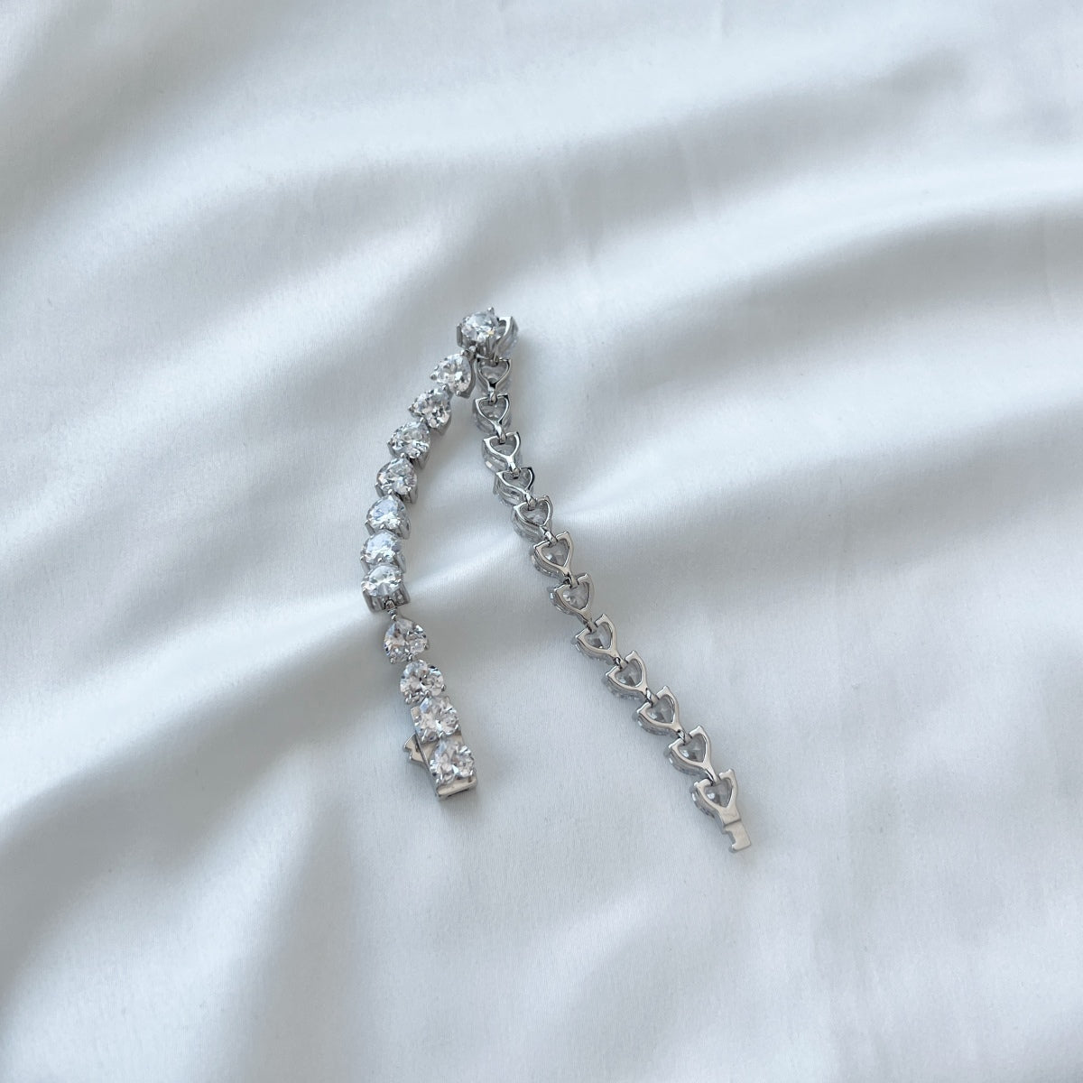 [baslovejewels]0.75 Carat Elegant Romantic Heart Shape Lover Bracelet