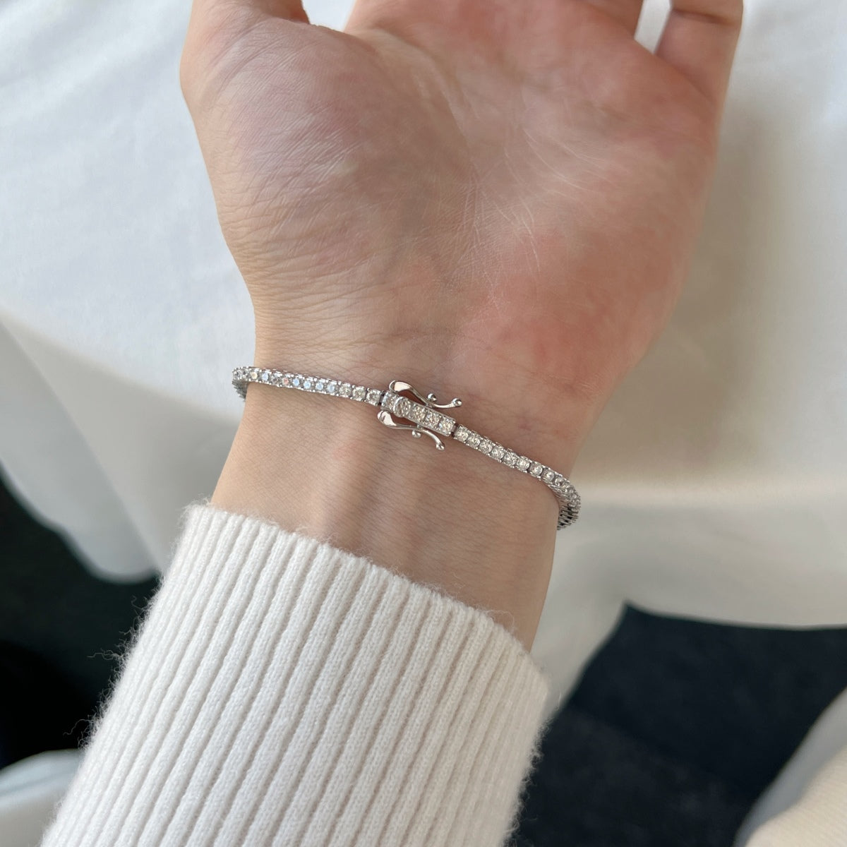 [baslovejewels]Dazzling Exquisite Round Cut Daily Bracelet