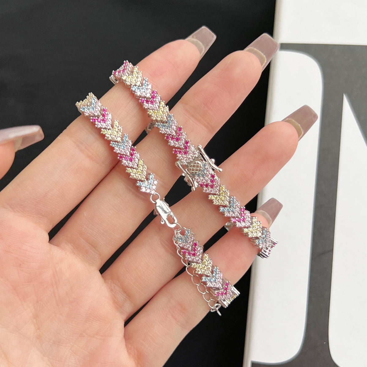 [baslovejewels]Ornate Sparkling Round Cut Party Bracelet
