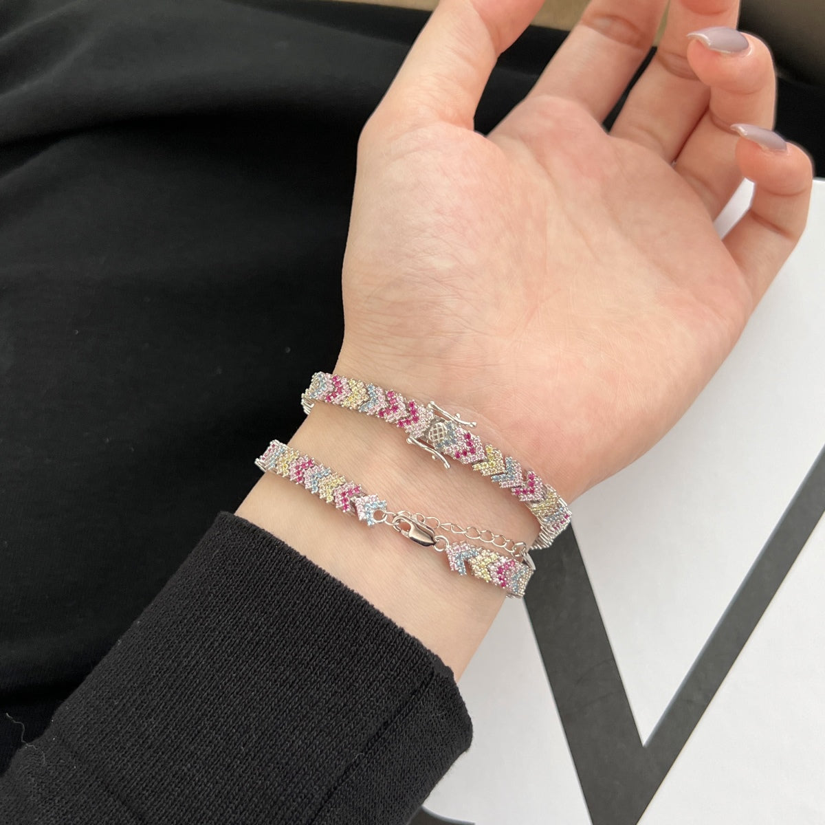 [baslovejewels]Ornate Sparkling Round Cut Party Bracelet