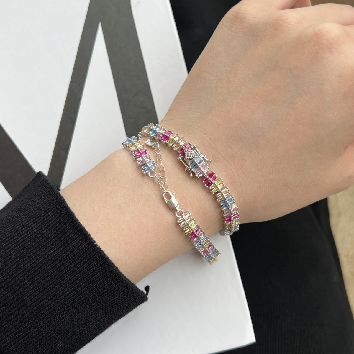 [baslovejewels]Sparkling Exquisite Multi Cut Party Bracelet
