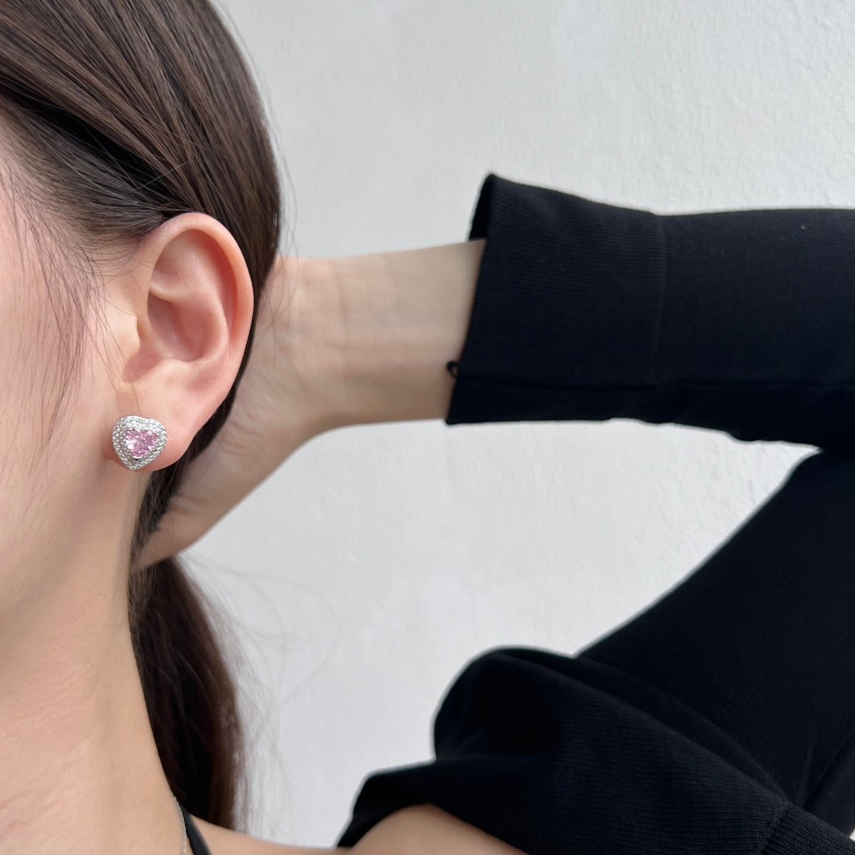 [baslovejewels]Dazzling Heart Shape Lover Earrings