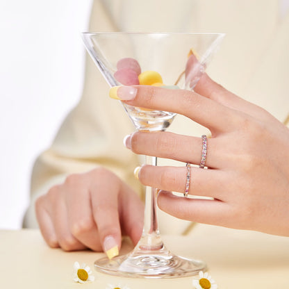 [baslovejewels]Dainty Ebullient Round Cut Daily Ring