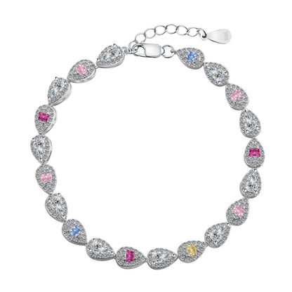 [baslovejewels]0.25 Carat Radiant Water Drop Shape Daily Bracelet