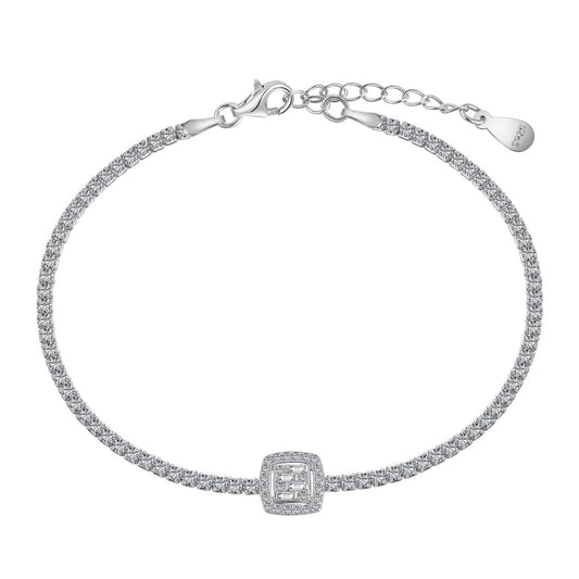 [baslovejewels]Luxurious Dazzling Square Shape Banquet Bracelet
