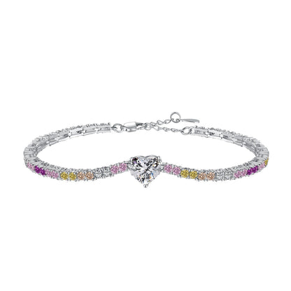 [baslovejewels]Delicate Romantic Heart Shape Lover Bracelet