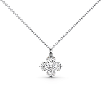 [baslovejewels]Heart-Shaped Four-Leaf Clover Bead Necklace