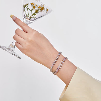 [baslovejewels]Dazzling Radiant Multi Cut Daily Bracelet