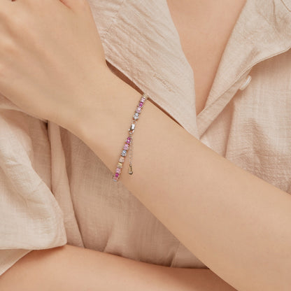 [baslovejewels]Delicate Colorful Emerald Cut Party Bracelet