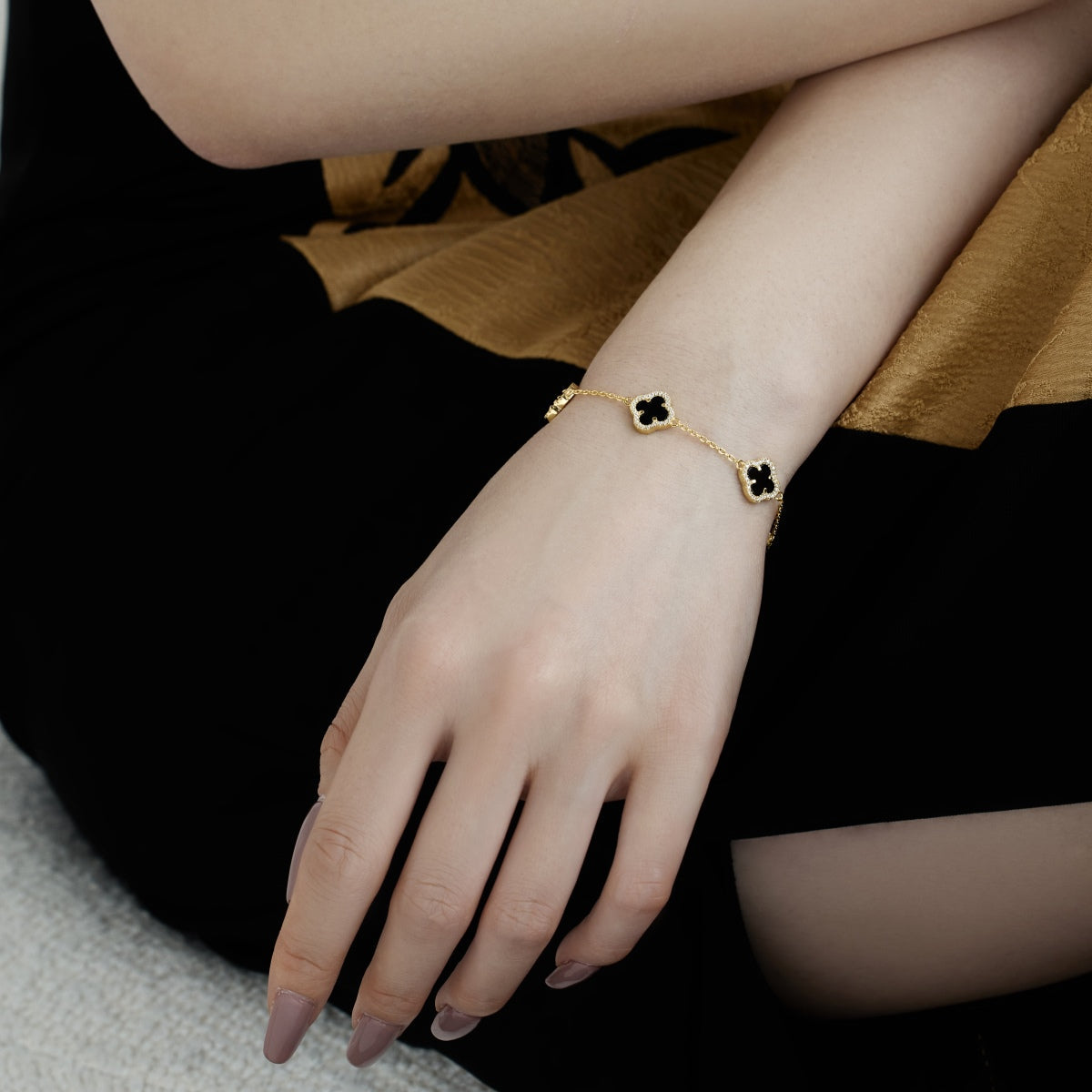 [baslovejewels]Four-Leaf Clover Exquisite Bracelet