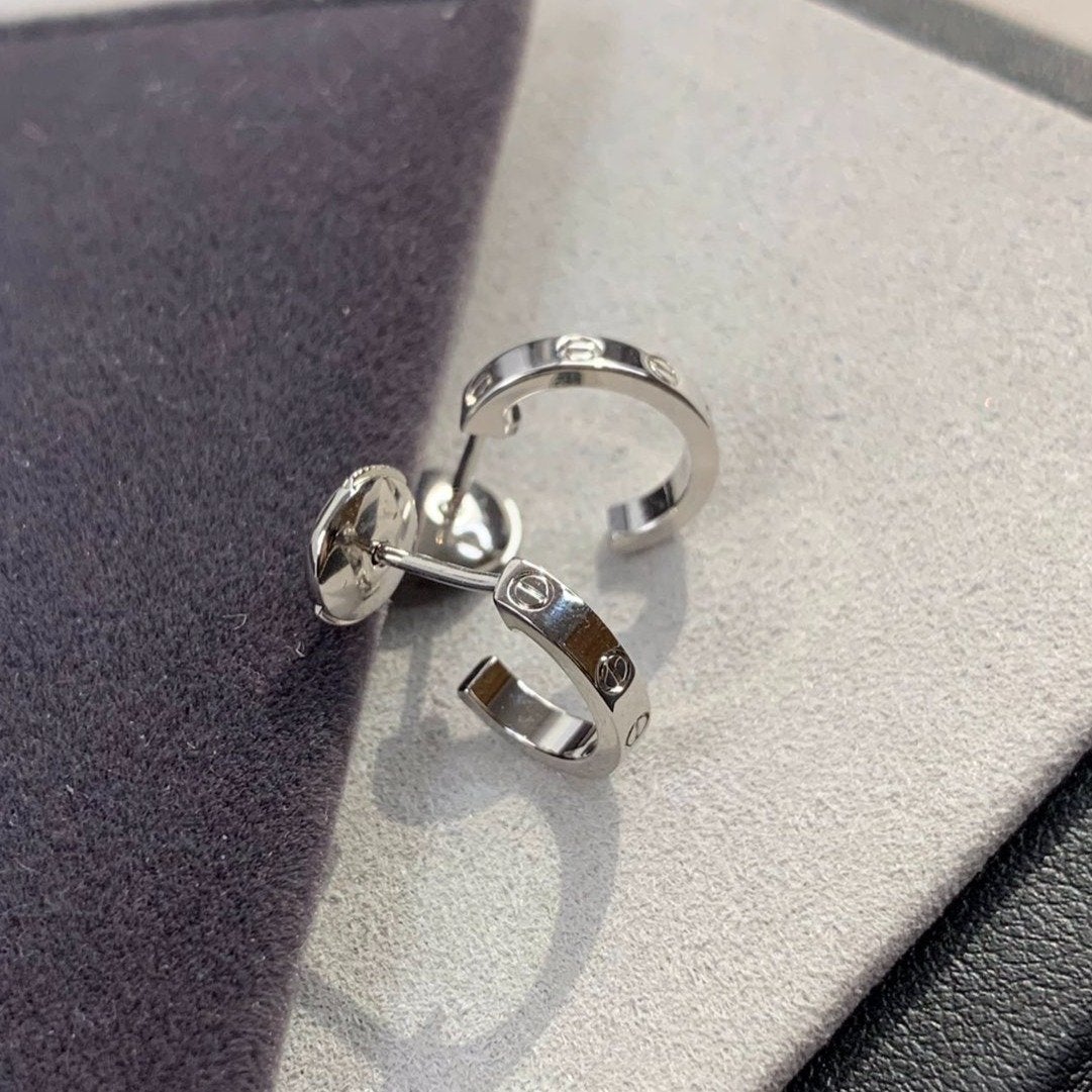 [baslovejewels]LOVE EARRINGS 2.65MM SILVER