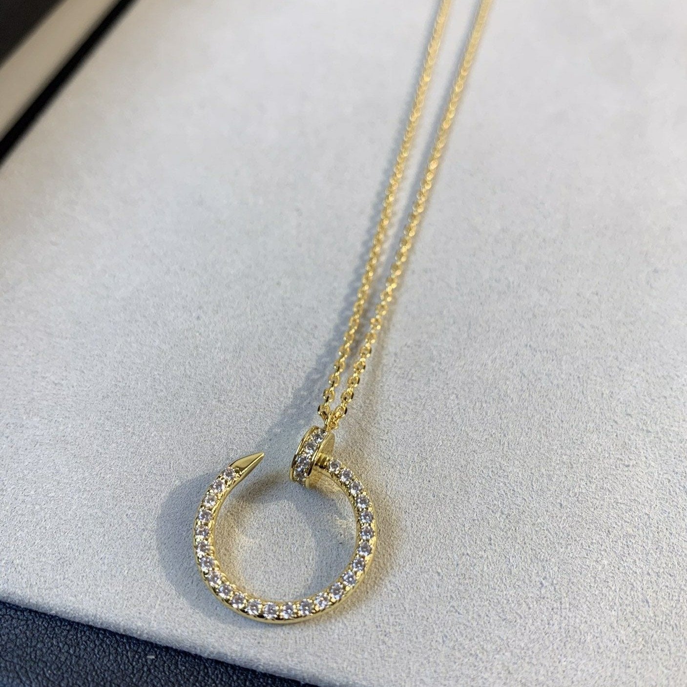 [baslovejewels]JUSTE NECKLACE GOLD DIAMONDS