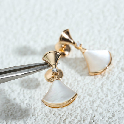 [baslovejewels]DREAM MOP PINK GOLD EARRINGS