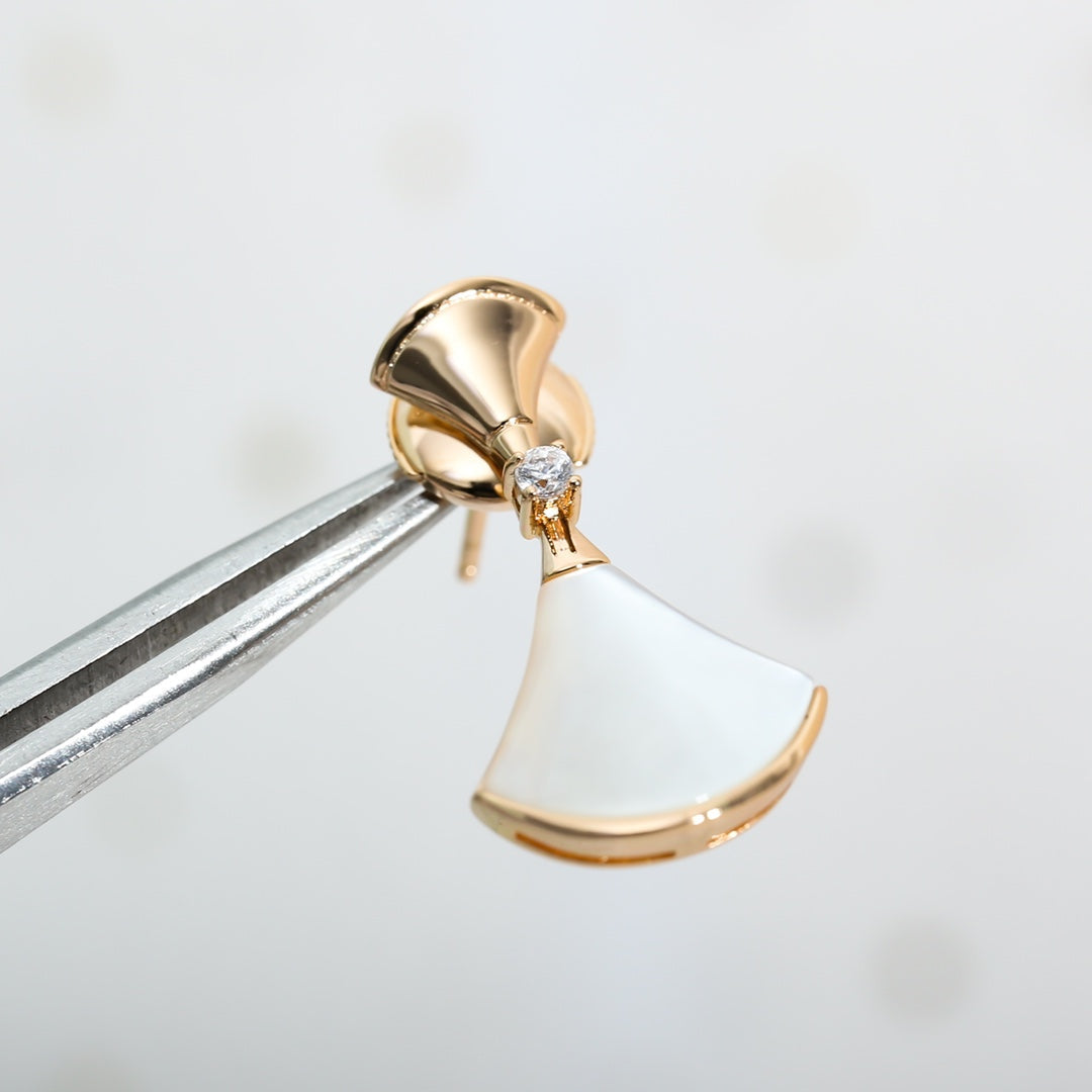[baslovejewels]DREAM MOP PINK GOLD EARRINGS