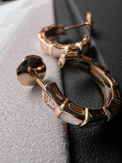 [baslovejewels]SERPENTI MOP PINK GOLD EARRINGS