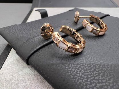 [baslovejewels]SERPENTI MOP PINK GOLD EARRINGS