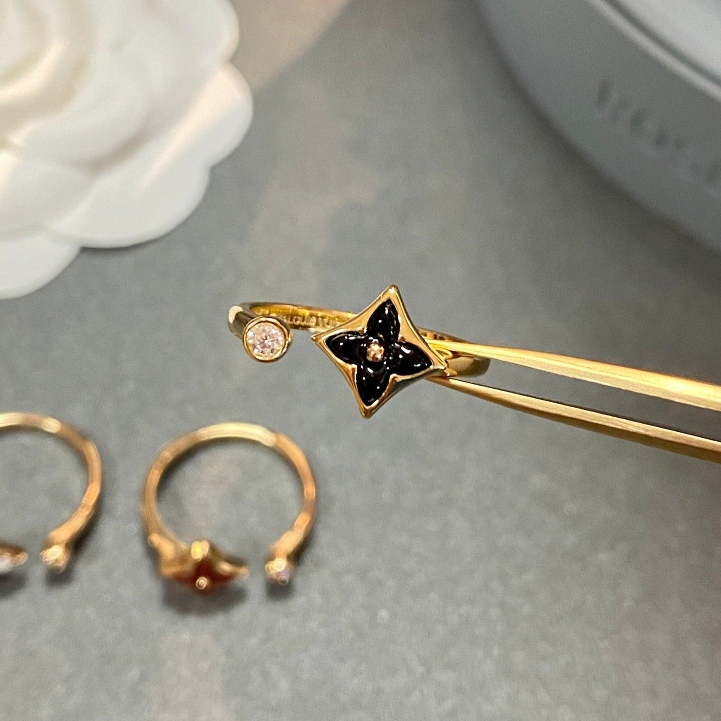 [baslovejewels]STAR 1 DIAMOND OPEN RING