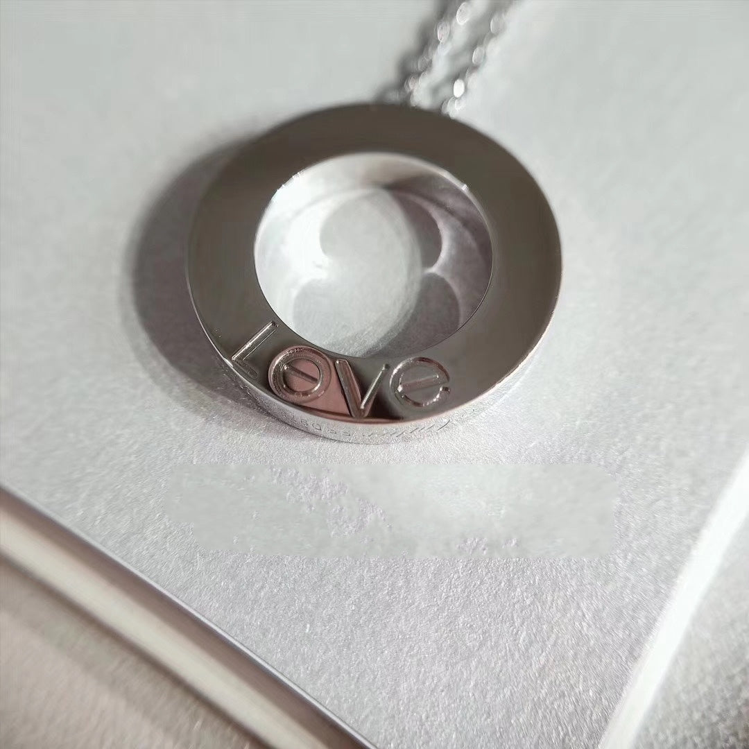 [baslovejewels]LOVE NECKLACE ADJUSTABLE SILVER