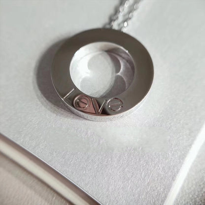 [baslovejewels]LOVE NECKLACE ADJUSTABLE SILVER