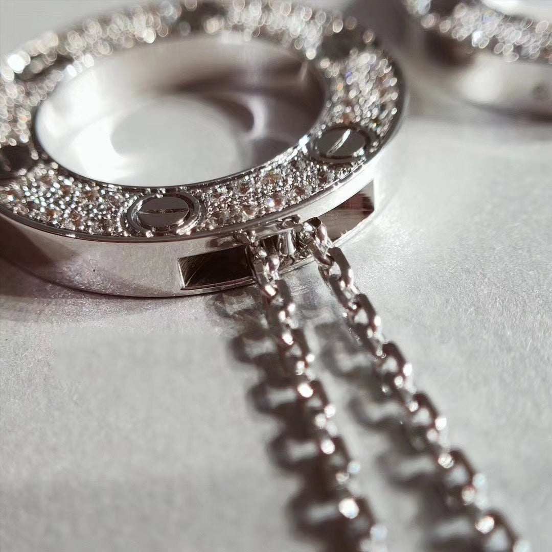[baslovejewels]LOVE NECKLACE ADJUSTABLE SILVER