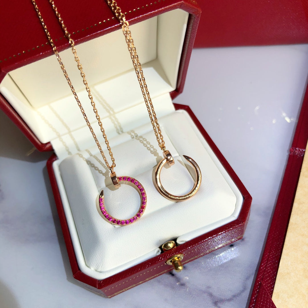 [baslovejewels]JUSTE NECKLACE GOLD RED DIAMONDS