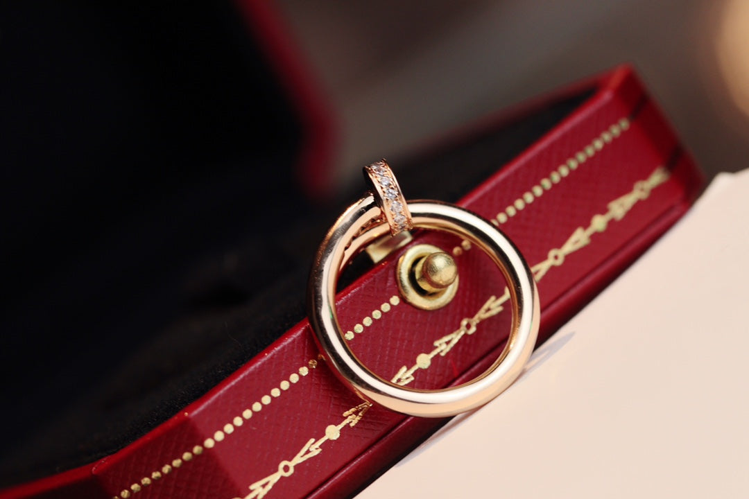 [baslovejewels]JUSTE RING 2.65MM PINK GOLD DIAMOND