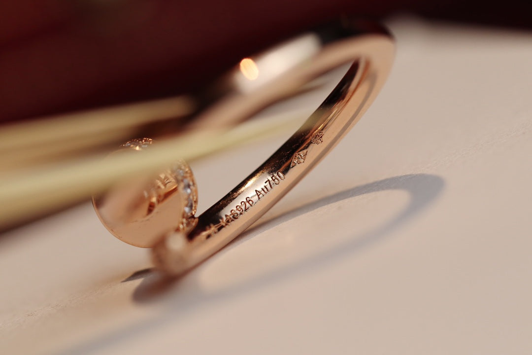 [baslovejewels]JUSTE RING 2.65MM PINK GOLD DIAMOND